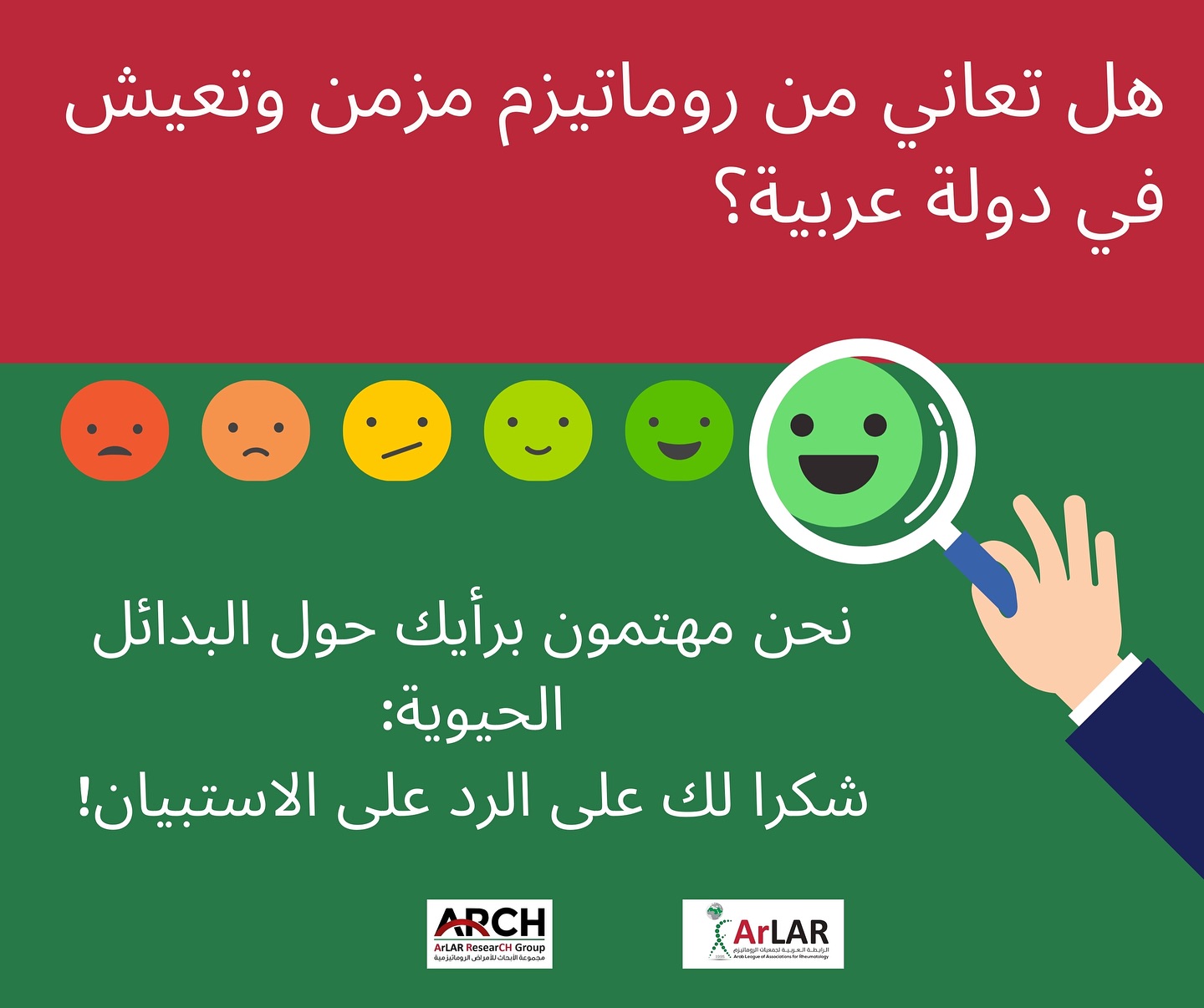 هل تعاني من روماتيزم مزمن وتعيش في دولة عربية؟ (استبيان)